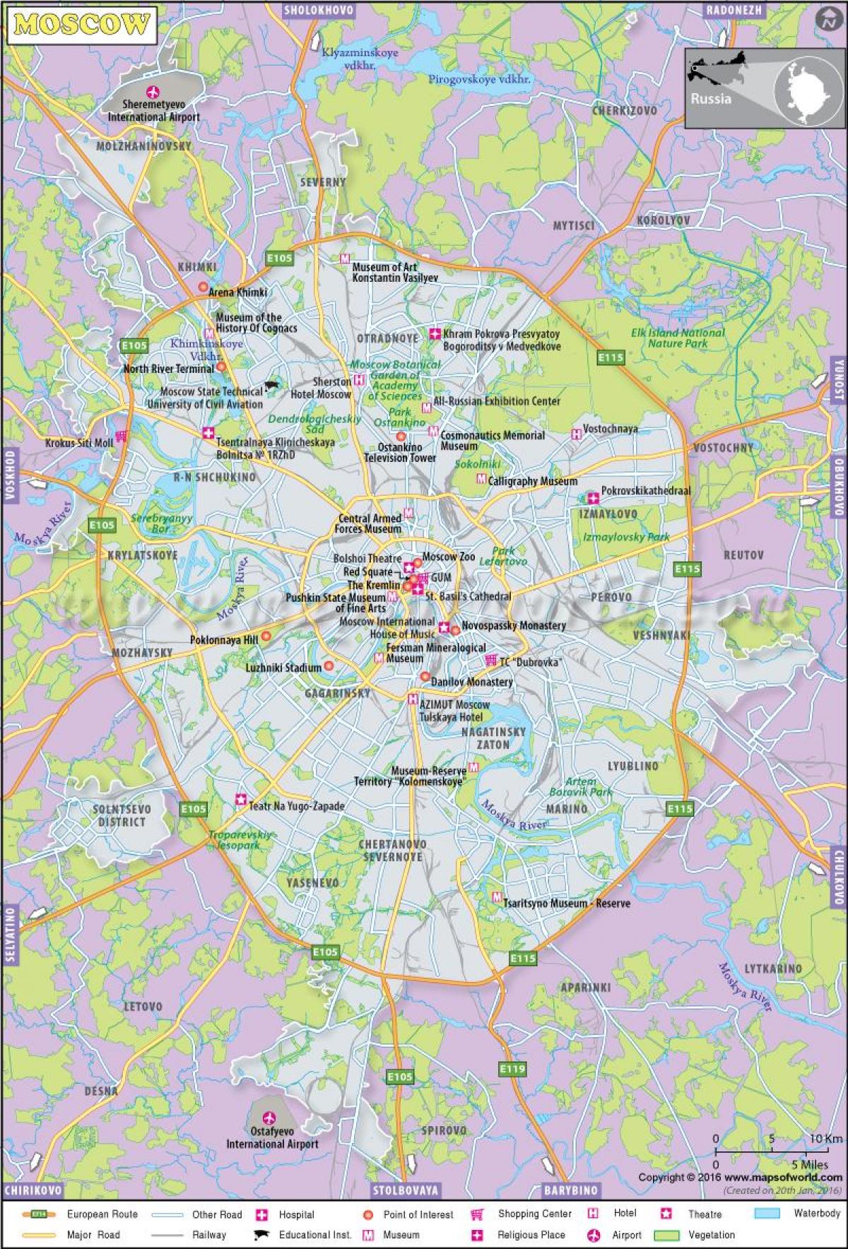 Moskau kartes