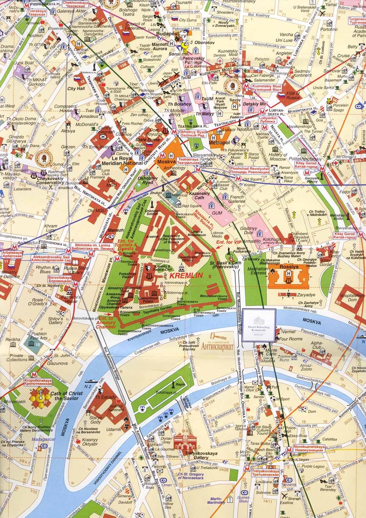 Maskavas pilsētas centrs map