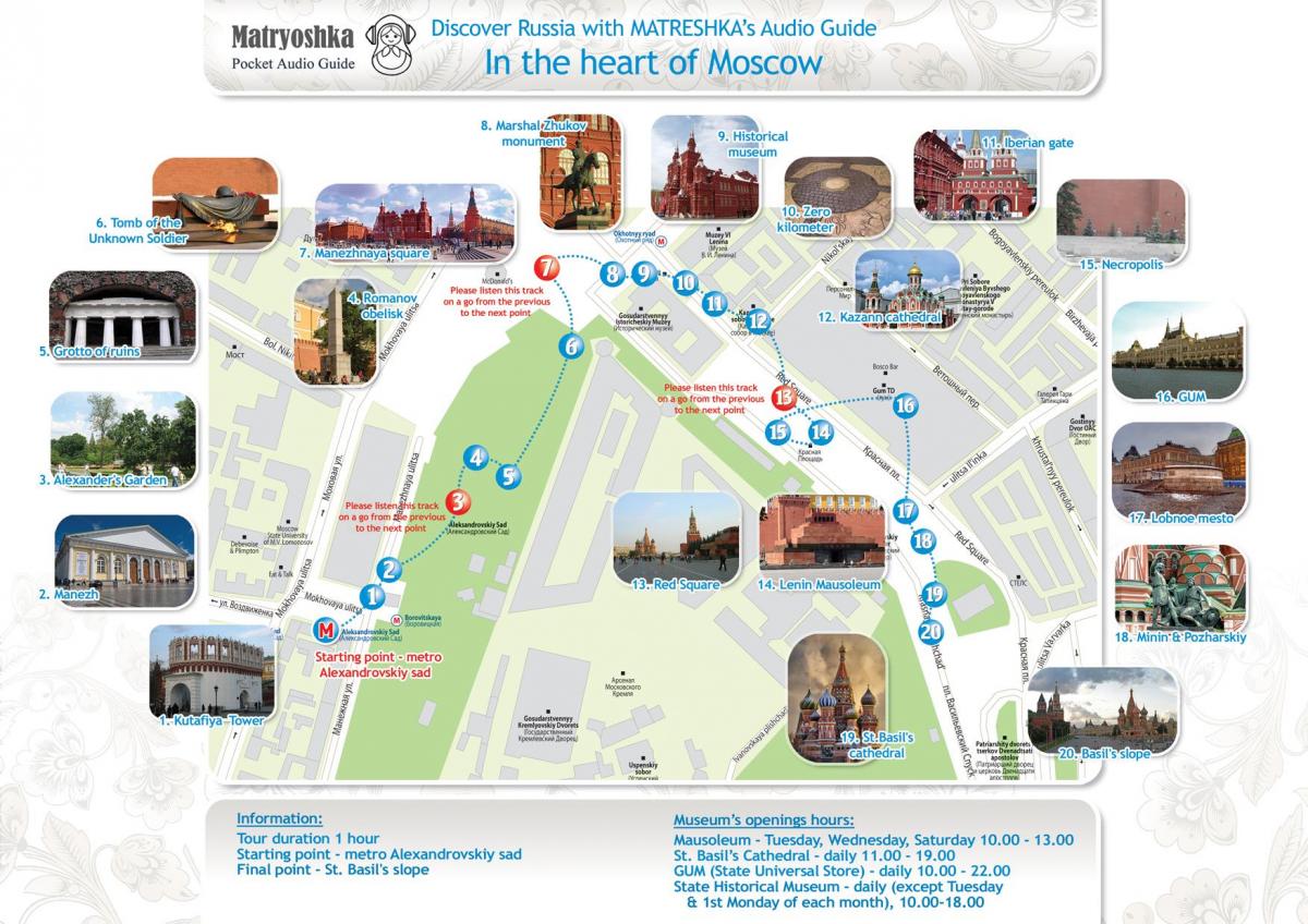 Maskavas ceļojuma kartē