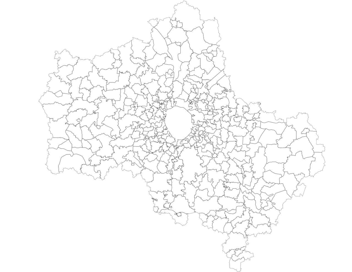 Moskva pašvaldības karte