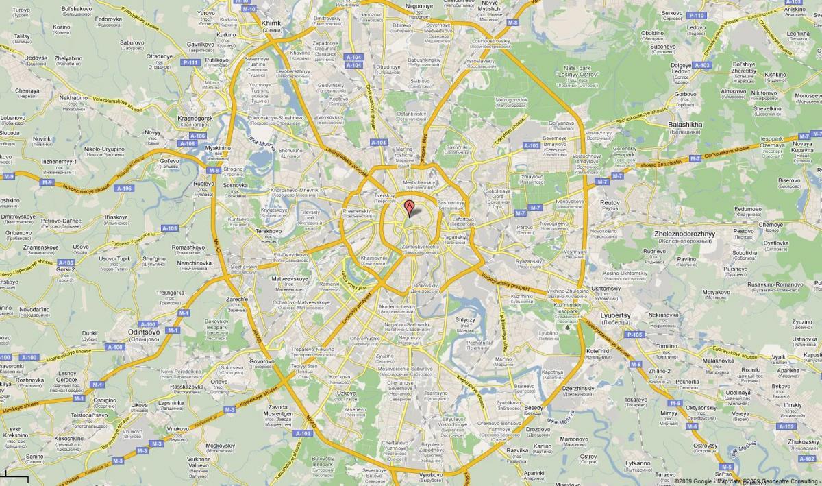 Moskva šosejas karte