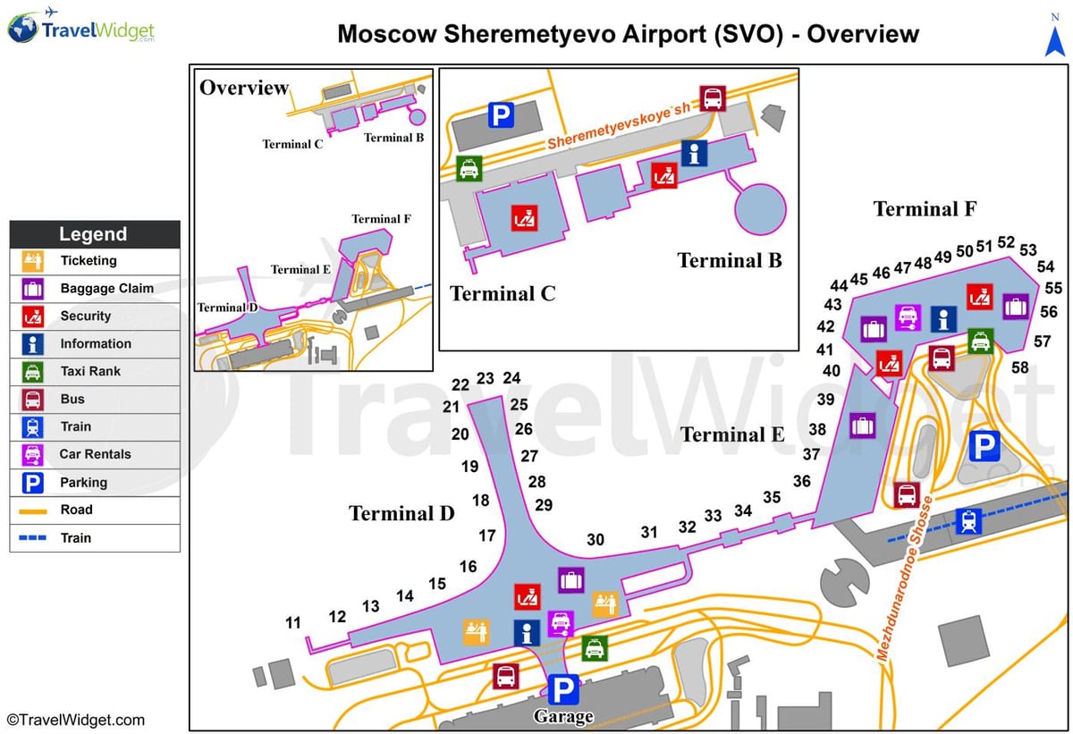 Sheremetyevo karte termināli
