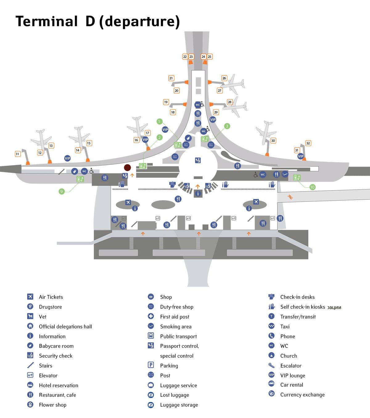 Sheremetyevo lidosta kartes termināļa d