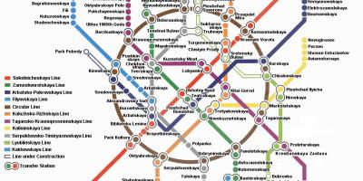 Maskavas metro kartes angļu valodā