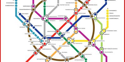 Maskavas metro kartes krievu valodā