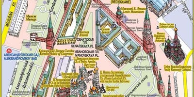 Sarkanais Laukums Maskavā karte
