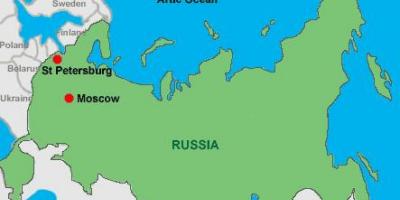 Maskavā un Sanktpēterburgā karte