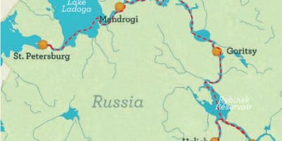 Karte no Sanktpēterburgas uz Maskavu, kruīza
