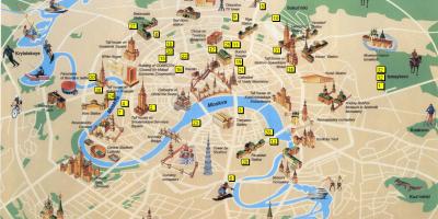 Maskavas tūrisma objektiem kartē